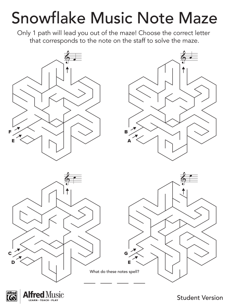 Music Maze Printable