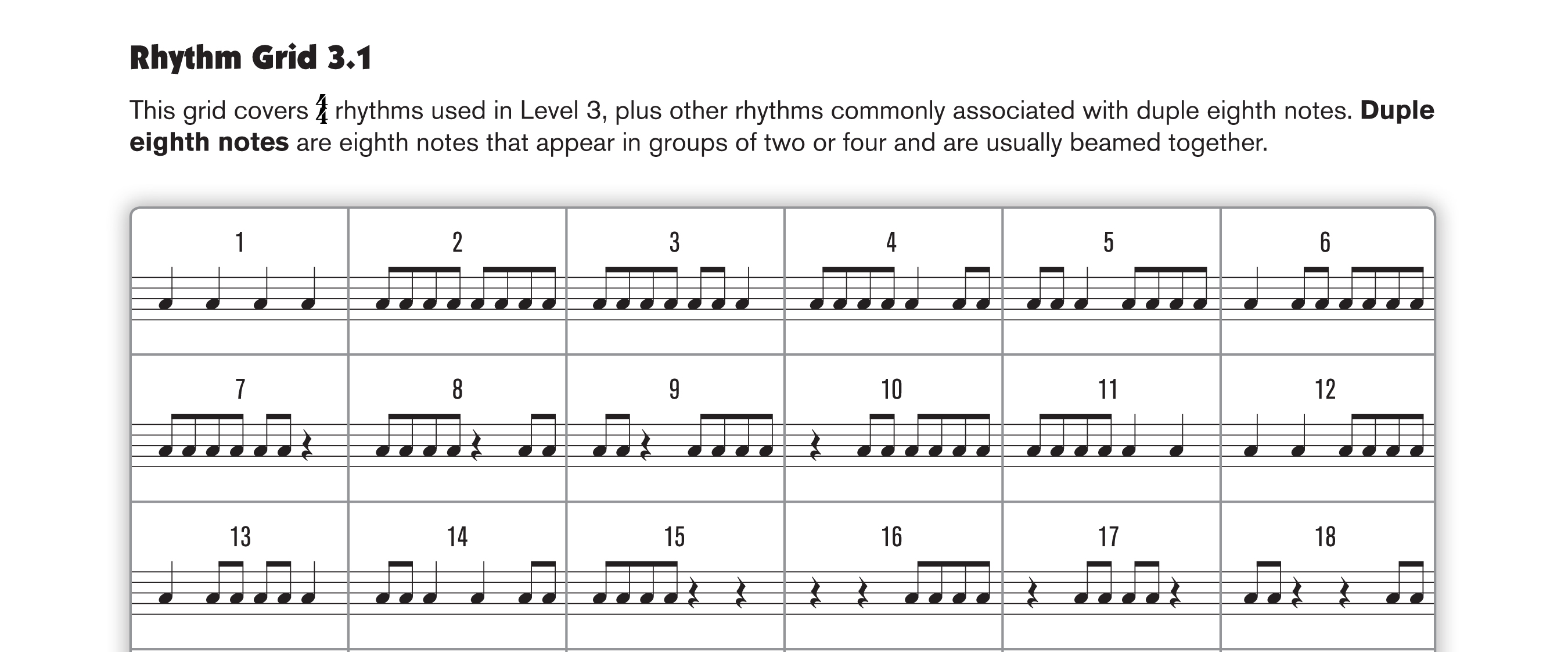 Rhythm Reading Worksheets